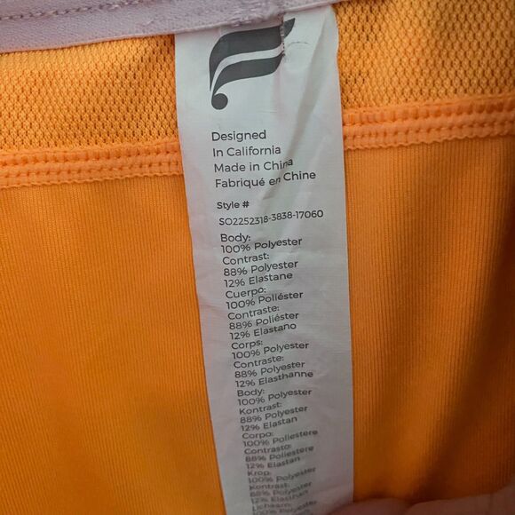 Fabletics Women's Breathe Mid Rise Run Shorts Orange Marble Size XL - Picture 7 of 8